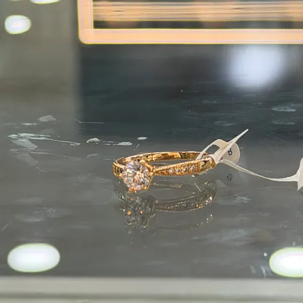 Anti-Tarnish Ring Size 8 - Anti-Tarnish from BLINGARI luxury Indian fashion collection