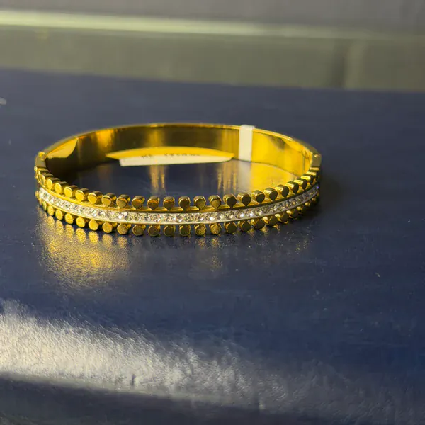 Versace Cuff Bracelet - Anti-Tarnish from BLINGARI luxury Indian fashion collection