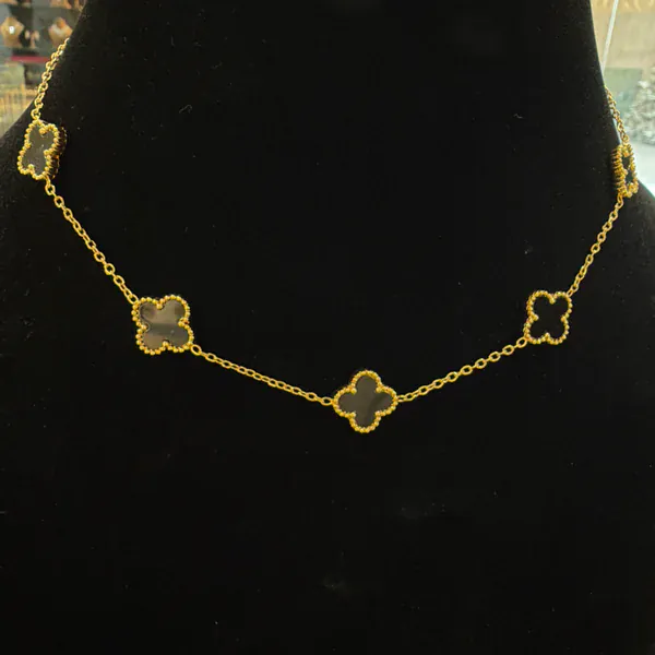 Clover Leaf Chain - Anti-Tarnish from BLINGARI luxury Indian fashion collection