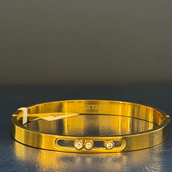 Tri Moving Stone - Anti-Tarnish from BLINGARI luxury Indian fashion collection