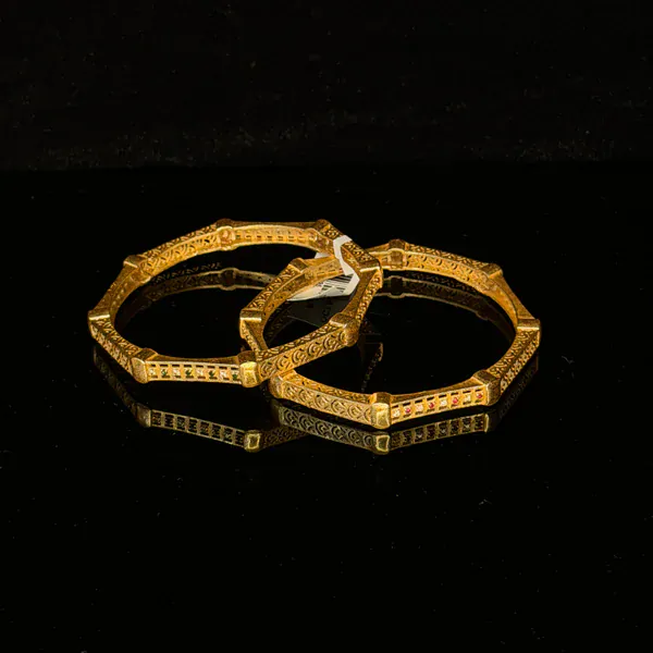 Octagon Bangles - Bangles & Bracelets from BLINGARI luxury Indian fashion collection