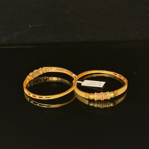 Triple Line Bangles - Bangles & Bracelets from BLINGARI luxury Indian fashion collection