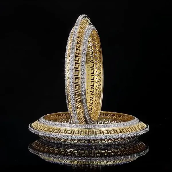 Lab Grown Diamond Bangles - Diamond Bracelets from BLINGARI luxury Indian fashion collection