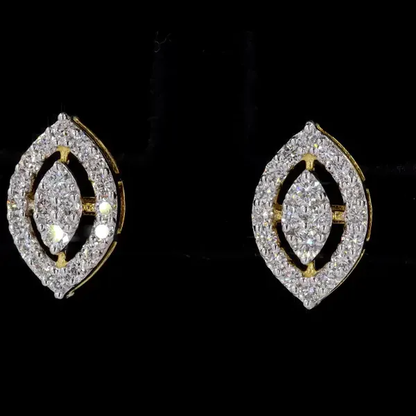 Lab Grown Diamond Fancy Earring - Diamond Earrings from BLINGARI luxury Indian fashion collection