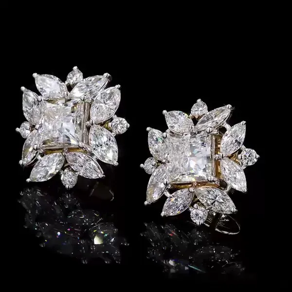 Lab Grown Diamond Fancy Earring - Diamond Earrings from BLINGARI luxury Indian fashion collection