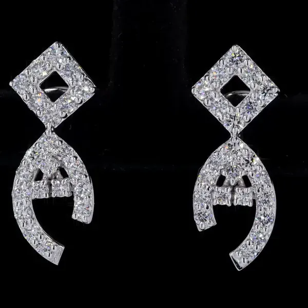 Lab Grown Diamond Fancy Earring - Diamond Earrings from BLINGARI luxury Indian fashion collection