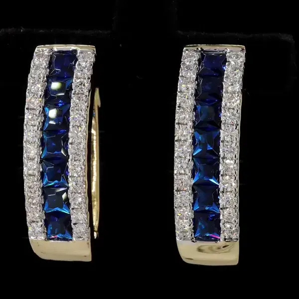 Lab Grown Diamond Fancy Earring - Diamond Earrings from BLINGARI luxury Indian fashion collection