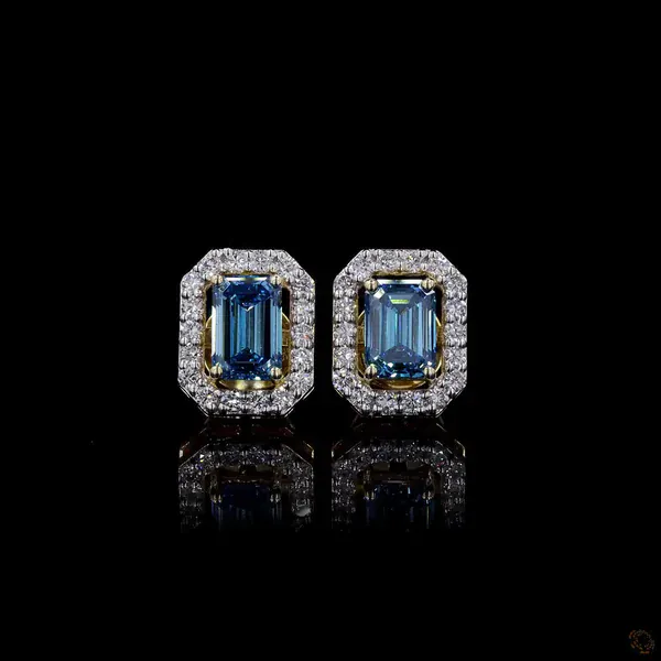 Lab Grown Diamond Fancy Earring - Diamond Earrings from BLINGARI luxury Indian fashion collection