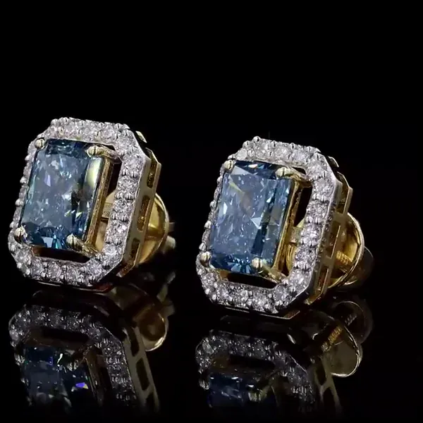 Lab Grown Diamond Fancy Earring - Diamond Earrings from BLINGARI luxury Indian fashion collection