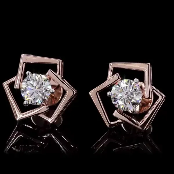 Lab Grown Diamond Fancy Earring - Diamond Earrings from BLINGARI luxury Indian fashion collection