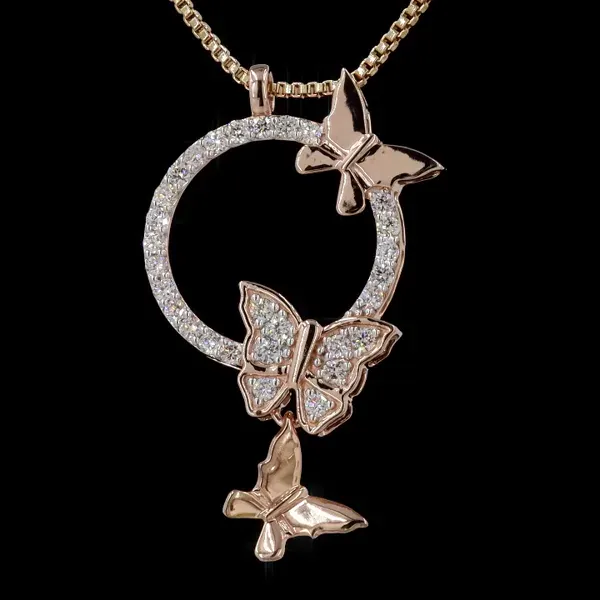 Lab Grown Diamond Pendant With Chain - Diamond Pendants from BLINGARI luxury Indian fashion collection