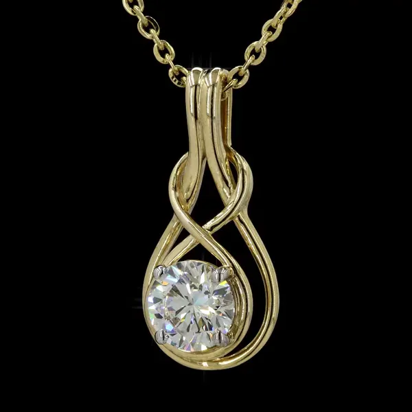 Lab Grown Diamond Pendant With Chain - Diamond Pendants from BLINGARI luxury Indian fashion collection