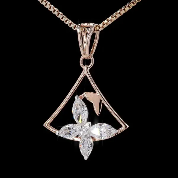 Lab Grown Diamond Pendant - Diamond Pendants from BLINGARI luxury Indian fashion collection