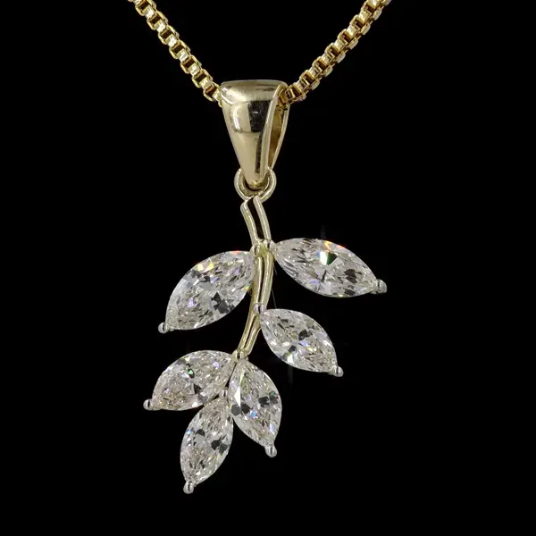 Lab Grown Diamond Pendant With Chain - Diamond Pendants from BLINGARI luxury Indian fashion collection