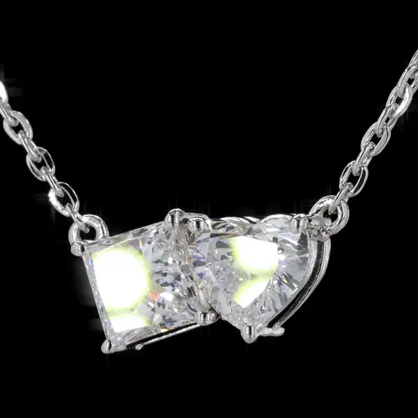 Lab Grown Diamond Pendant With Chain - Diamond Pendants from BLINGARI luxury Indian fashion collection