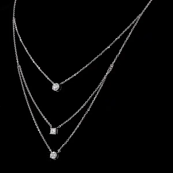 Lab Grown Diamond Pendant With Chain - Diamond Pendants from BLINGARI luxury Indian fashion collection