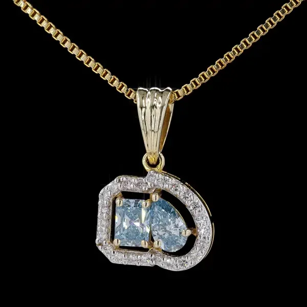 Lab Grown Diamond Pendant - Diamond Pendants from BLINGARI luxury Indian fashion collection