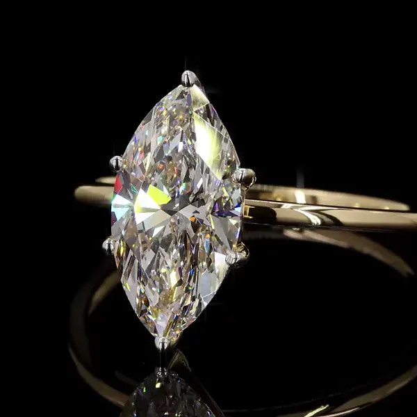 Lab Grown Diamond Solitaire Ring - Diamond Rings from BLINGARI luxury Indian fashion collection