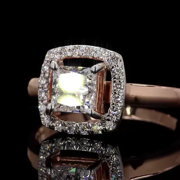 Lab Grown Diamond Solitaire Ring - Diamond Rings from BLINGARI luxury Indian fashion collection