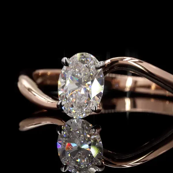 Lab Grown Diamond Solitaire Ring - Diamond Rings from BLINGARI luxury Indian fashion collection