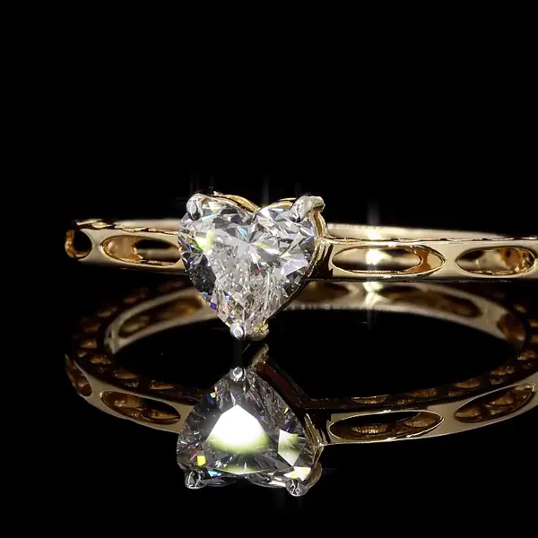 Lab Grown Diamond Solitaire Ring - Diamond Rings from BLINGARI luxury Indian fashion collection