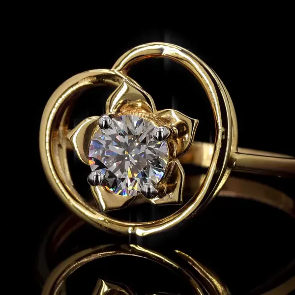 Lab Grown Diamond Solitaire Ring - Diamond Rings from BLINGARI luxury Indian fashion collection