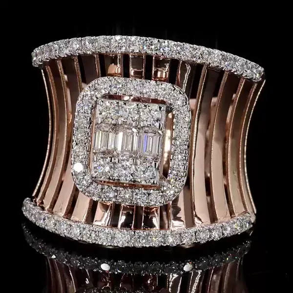 Lab Grown Diamond Ring - Diamond Rings from BLINGARI luxury Indian fashion collection