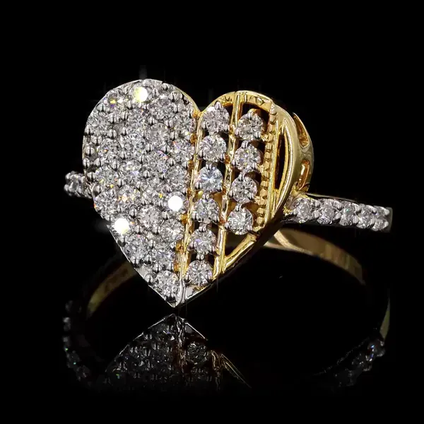 Lab Grown Diamond Ring - Diamond Rings from BLINGARI luxury Indian fashion collection