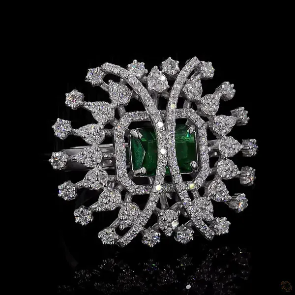 Lab Grown Diamond Cocktail Ring - Diamond Rings from BLINGARI luxury Indian fashion collection