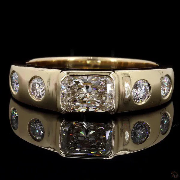 Lab Grown Diamond Gents Ring - Diamond Rings from BLINGARI luxury Indian fashion collection