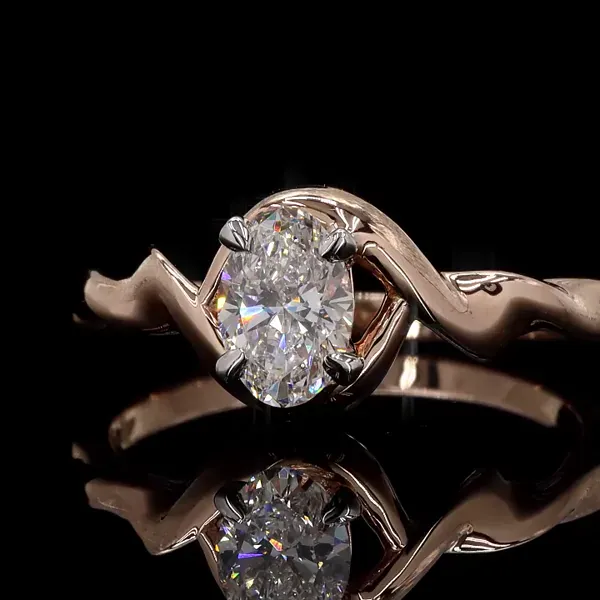 Lab Grown Diamond Solitaire Ring - Diamond Rings from BLINGARI luxury Indian fashion collection