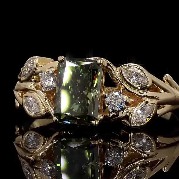 Lab Grown Diamond Ring - Diamond Rings from BLINGARI luxury Indian fashion collection