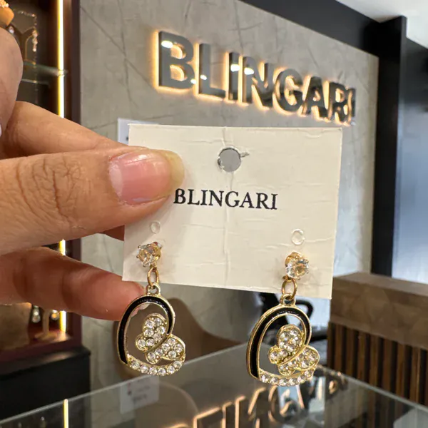 Statement Earrings - Earrings & Jhumkas from BLINGARI luxury Indian fashion collection