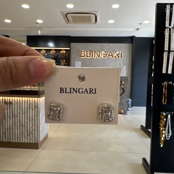 Squareui Studs - Earrings & Jhumkas from BLINGARI luxury Indian fashion collection