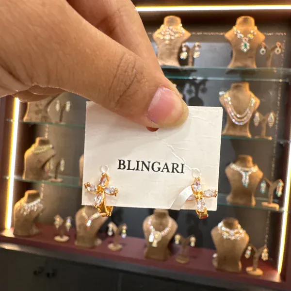 Statement Earrings - Earrings & Jhumkas from BLINGARI luxury Indian fashion collection