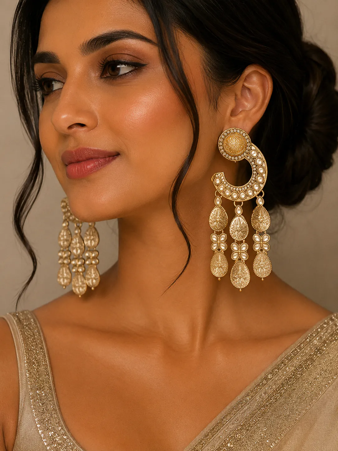 Mn Cuff - Jhumkas from BLINGARI luxury Indian fashion collection