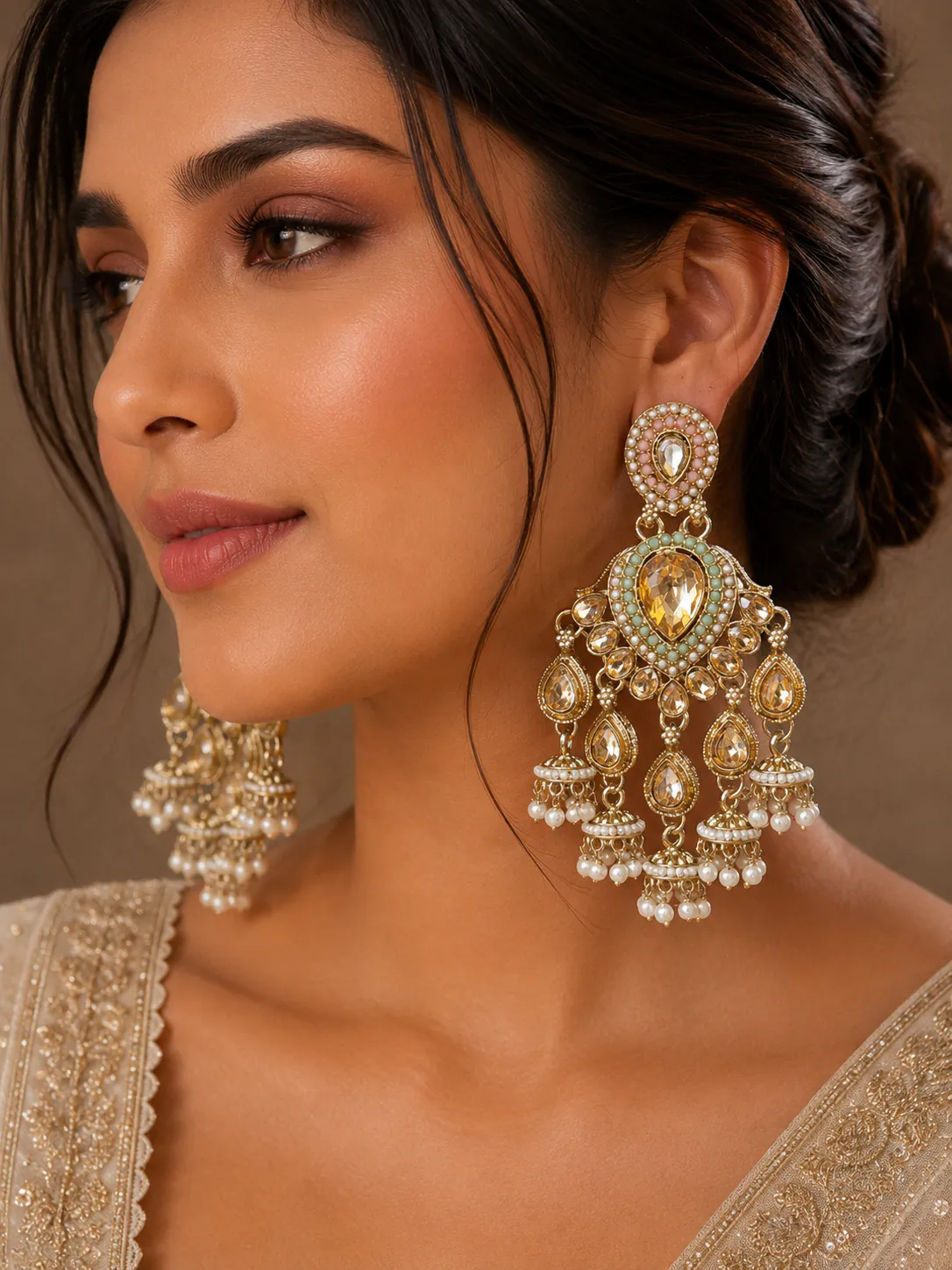 Jhumka 90125 - Jhumkas from BLINGARI luxury Indian fashion collection