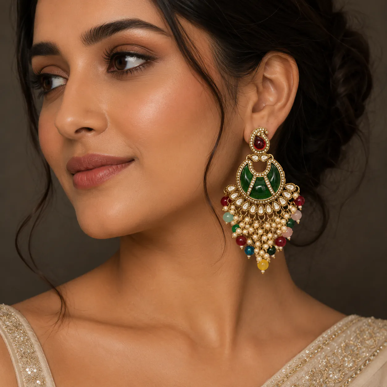 Chandbalis - Jhumkas from BLINGARI luxury Indian fashion collection