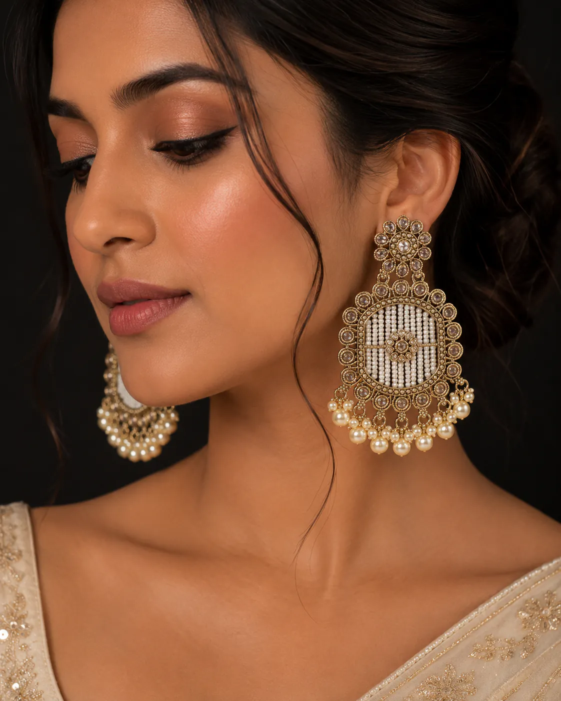 Jhumka 90035 - Jhumkas from BLINGARI luxury Indian fashion collection