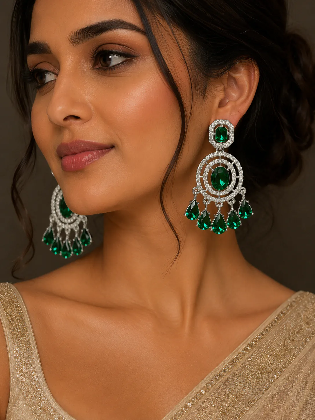 Jhumka 90079 - Jhumkas from BLINGARI luxury Indian fashion collection