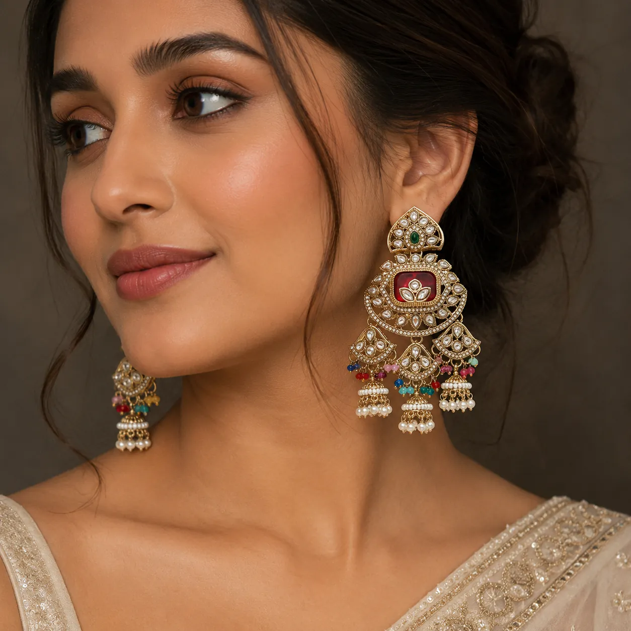 Jhumka Earrings - Jhumkas from BLINGARI luxury Indian fashion collection