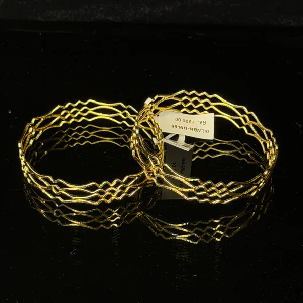 Gold Band Kada - Kada from BLINGARI luxury Indian fashion collection