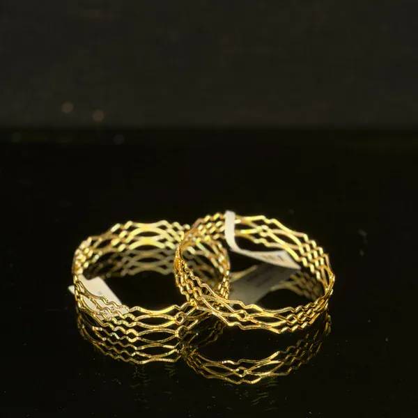 Gold Band Kada - Kada from BLINGARI luxury Indian fashion collection
