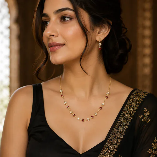 Green Round Mala - Malas from BLINGARI luxury Indian fashion collection