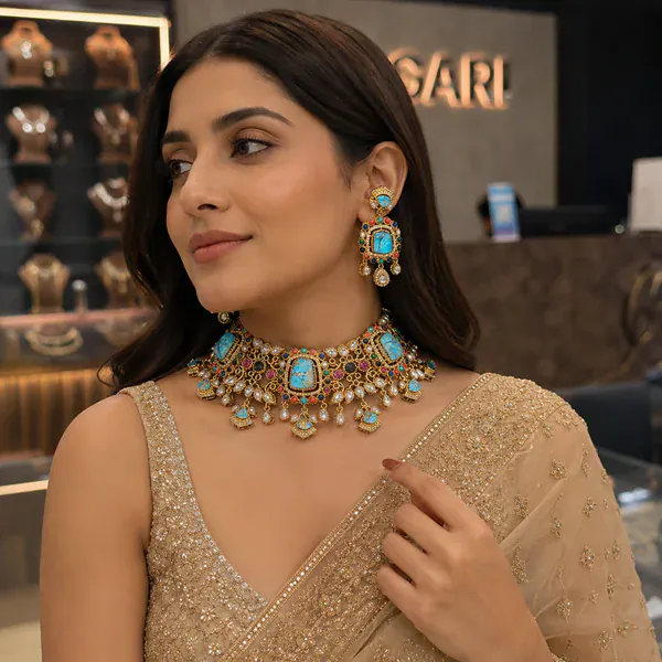 3 Z Stone - Necklaces & Pendants from BLINGARI luxury Indian fashion collection