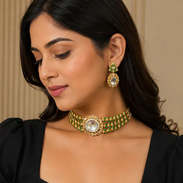 Necklace Set - Necklaces & Pendants from BLINGARI luxury Indian fashion collection