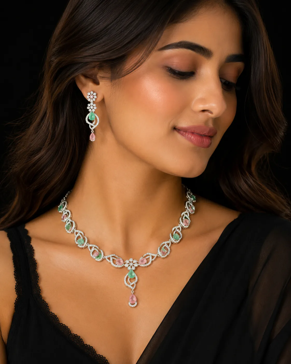 Necklace Set - Necklaces & Pendants from BLINGARI luxury Indian fashion collection