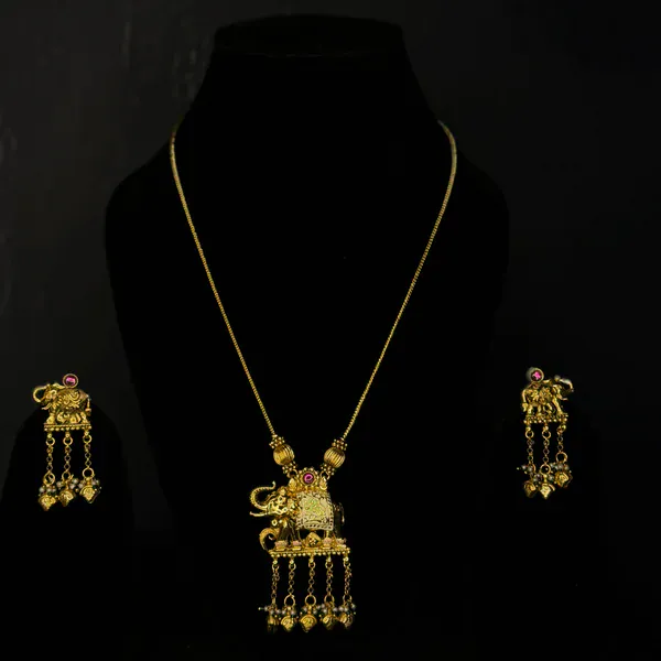 Elephant Pendant Z - Pendants from BLINGARI luxury Indian fashion collection