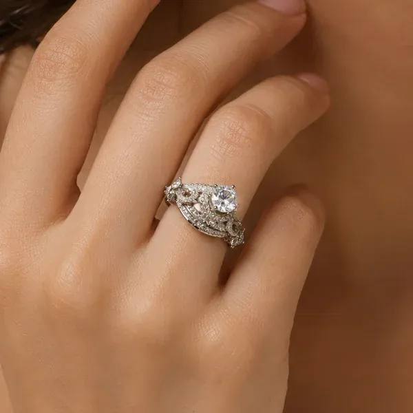 Anti Ring - Rings & Hathphool from BLINGARI luxury Indian fashion collection
