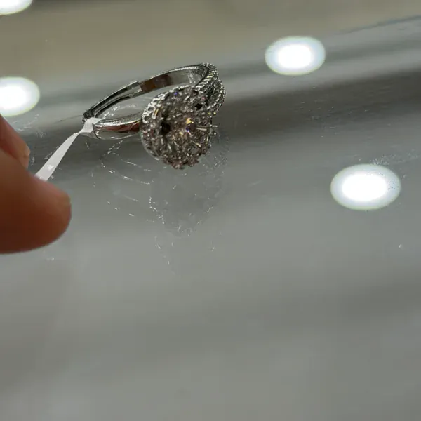 Elevated Circle Silver Ring - Rings & Hathphool from BLINGARI luxury Indian fashion collection